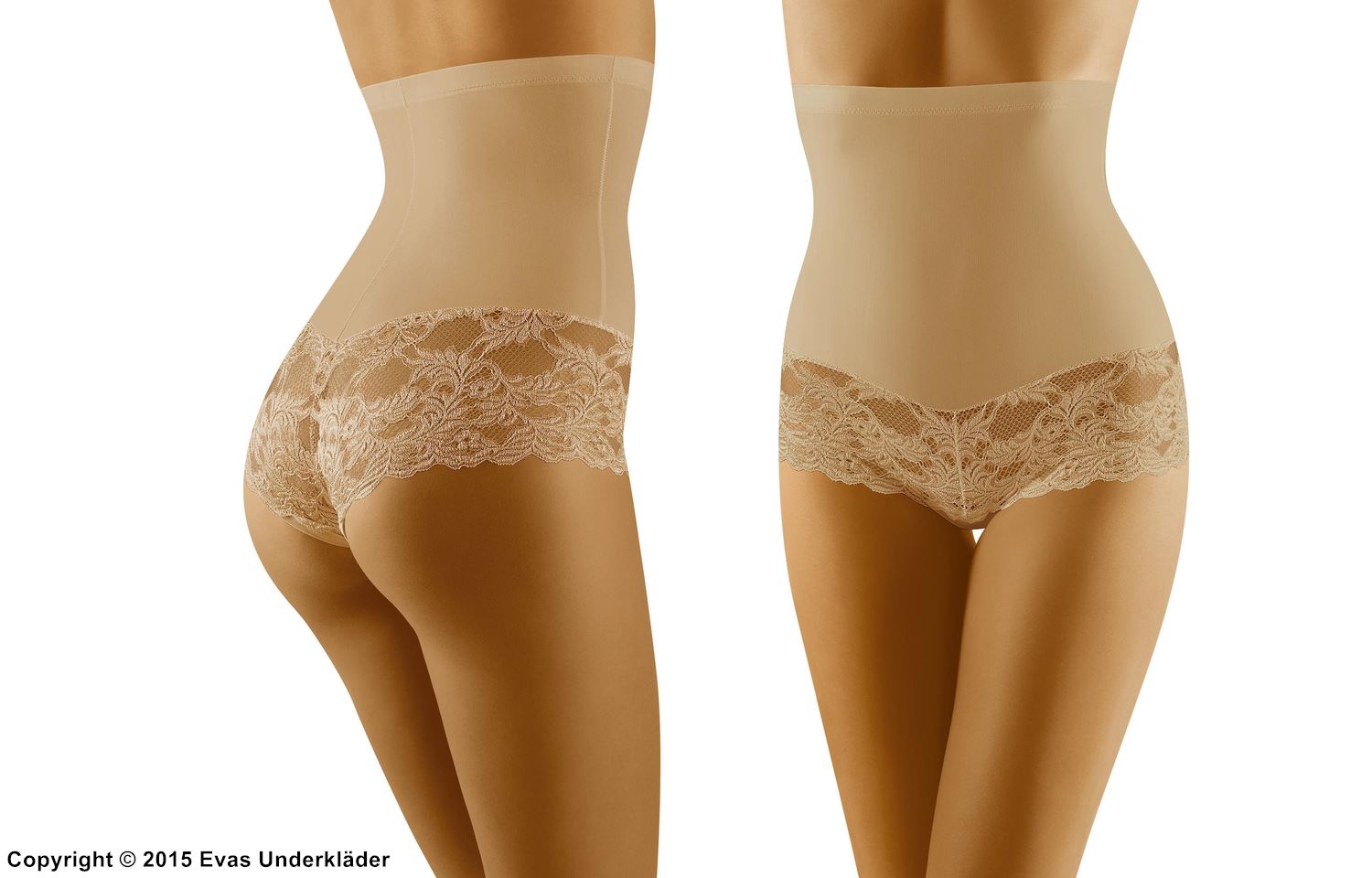 Shapewear Höschen, Spitzeneinlagen, sehr hohe Taille